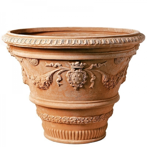 Pflanztopf Terracotta - Vaso Medici decorato